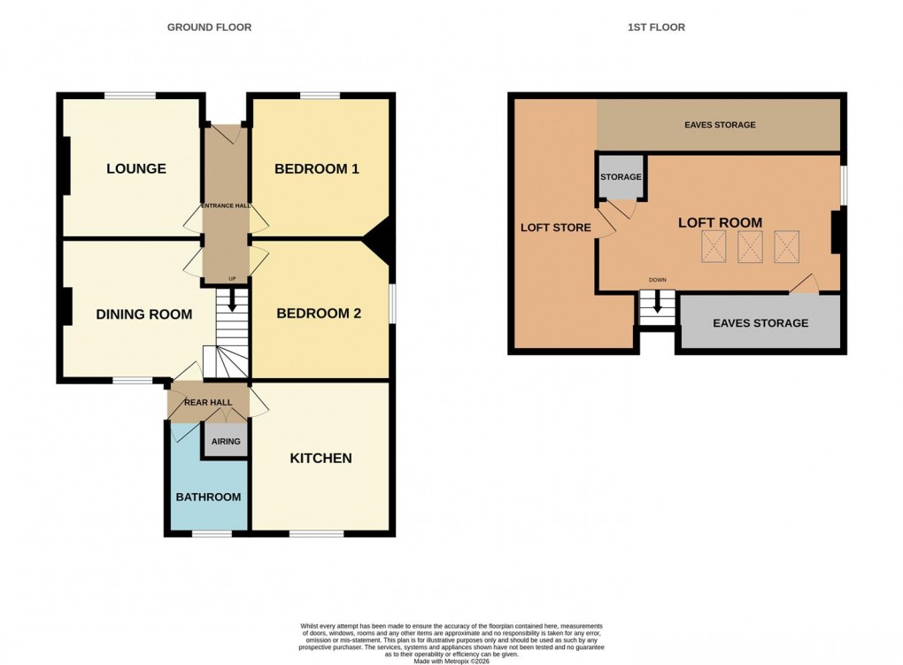 Floorplan for Hillhead, St. Stephen, St. Austell