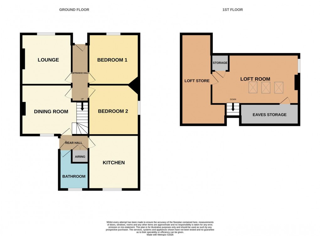 Floorplan for Hillhead, St. Stephen, St. Austell