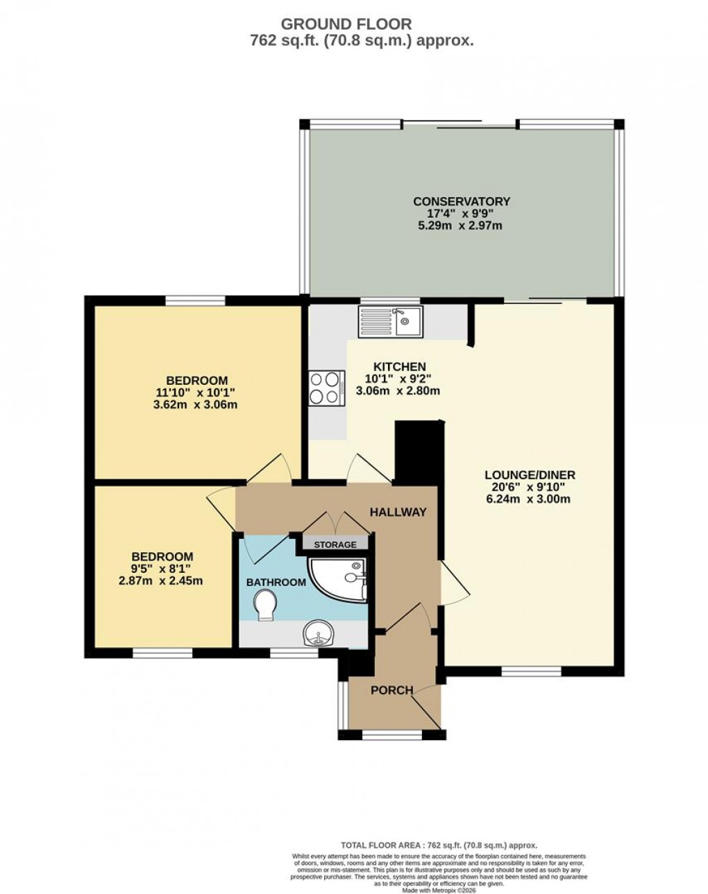 Floorplan for Whieldon Road, St. Austell