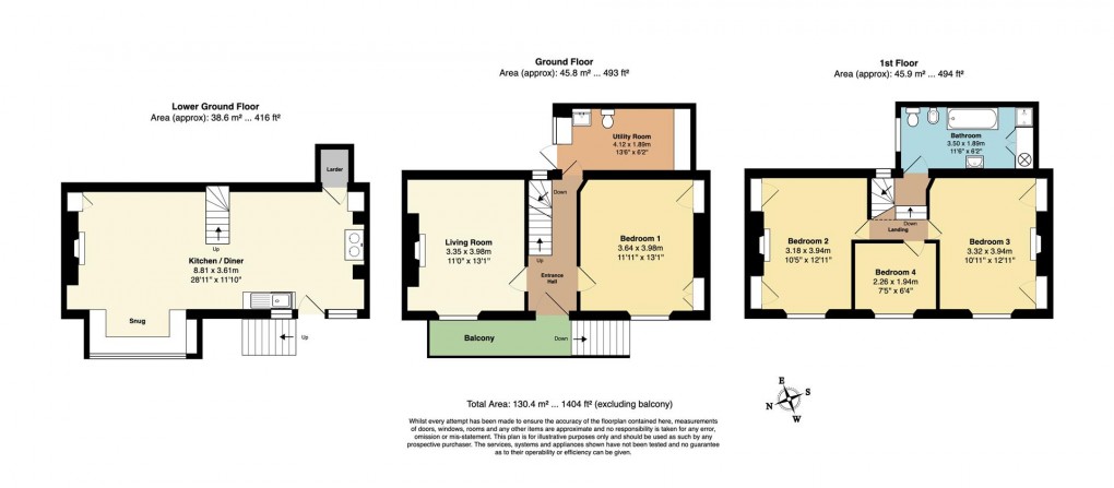 Floorplan for Moss Terrace, Polruan, Fowey
