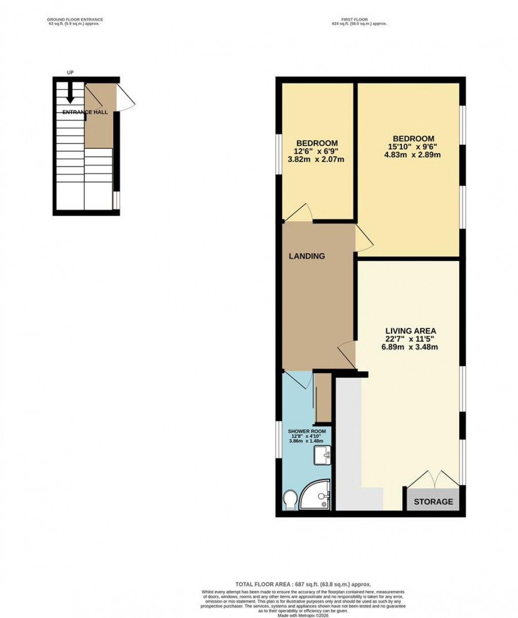 Floorplan for Church Street, Tywardreath, Par