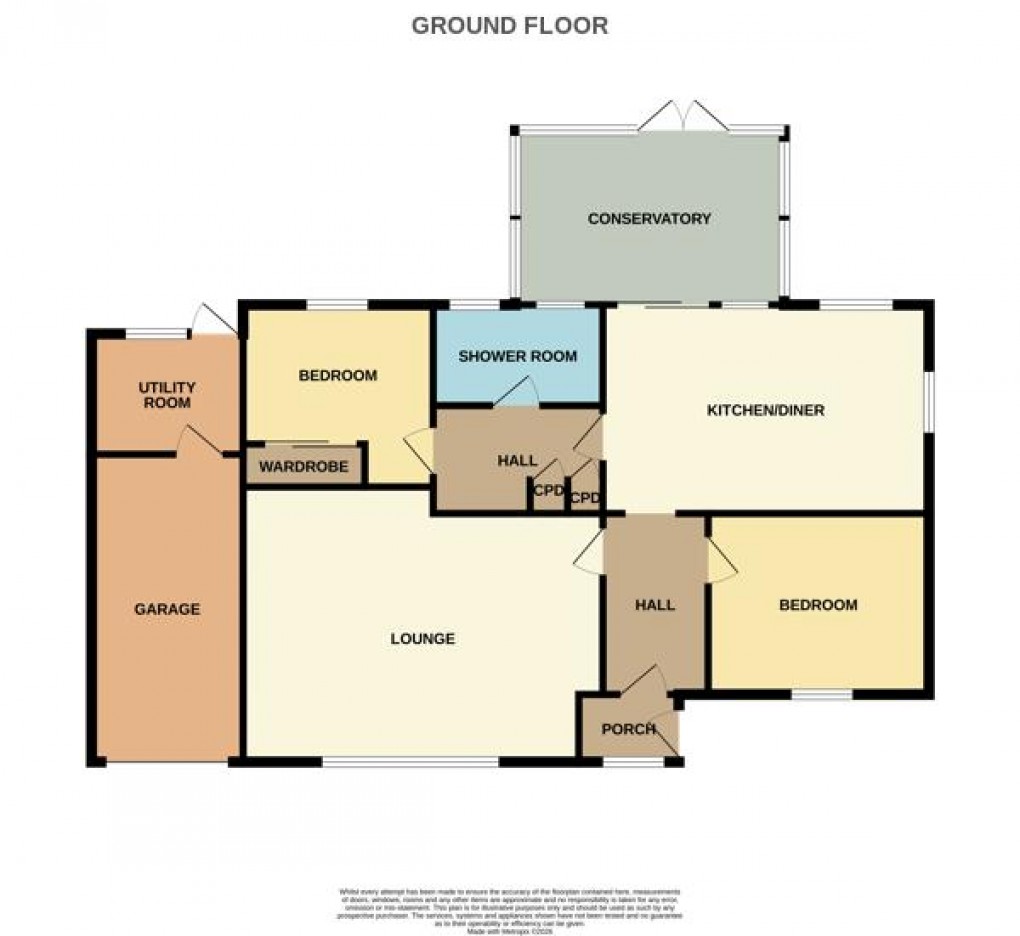 Floorplan for Edinburgh Close, Carlyon Bay, St. Austell