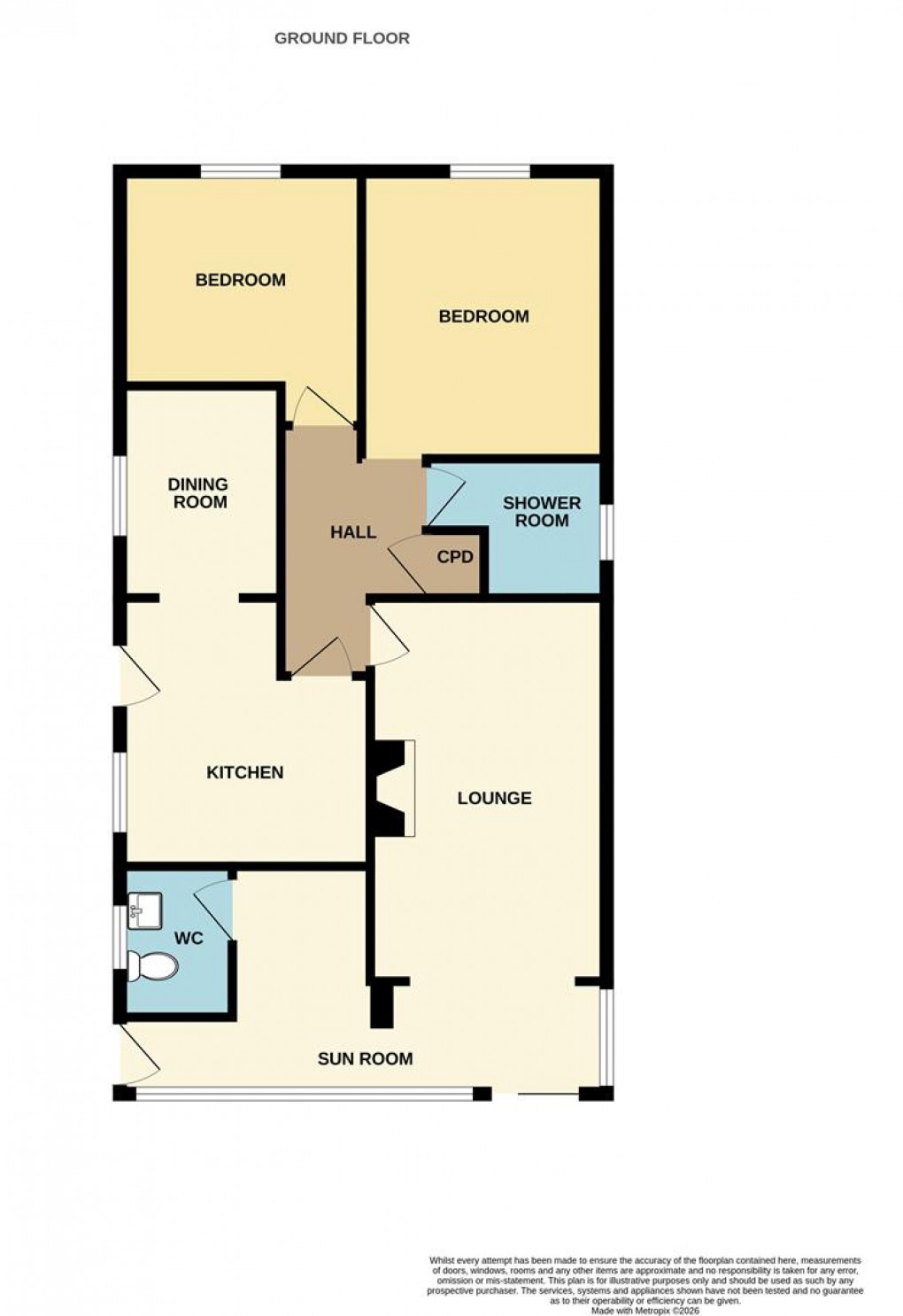 Floorplan for Tregoney Hill, Mevagissey,