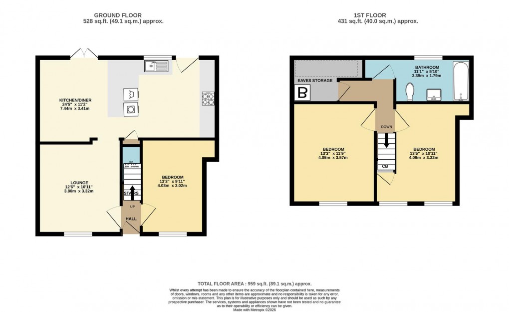 Floorplan for Lostwithiel Street, Fowey