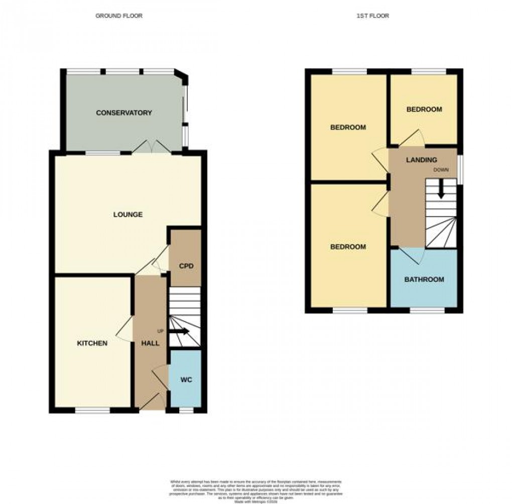 Floorplan for Deeble Drive, St. Blazey, Par