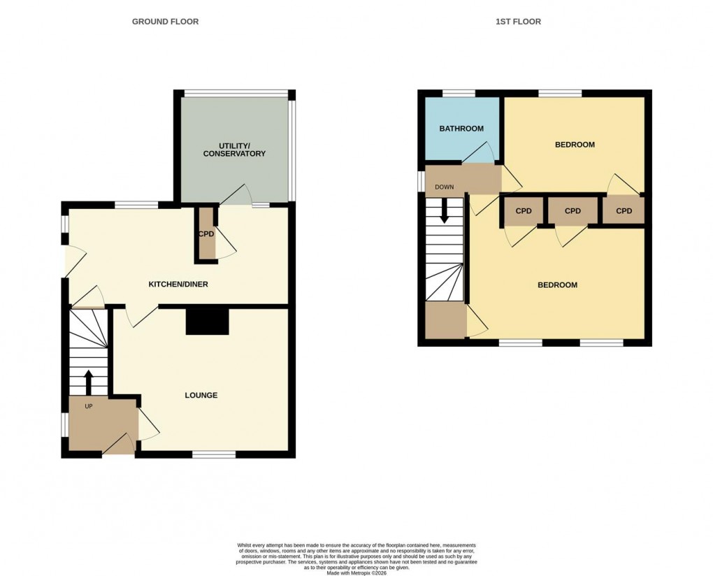 Floorplan for Lostwood Road, St Austell, Cornwall