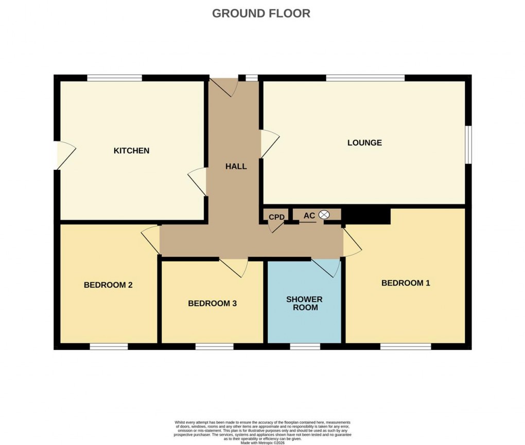 Floorplan for Ricketts Lane, Polgooth, St. Austell
