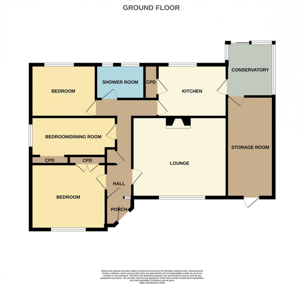 Floorplan for Lower Tregongeeves, Polgooth, St. Austell