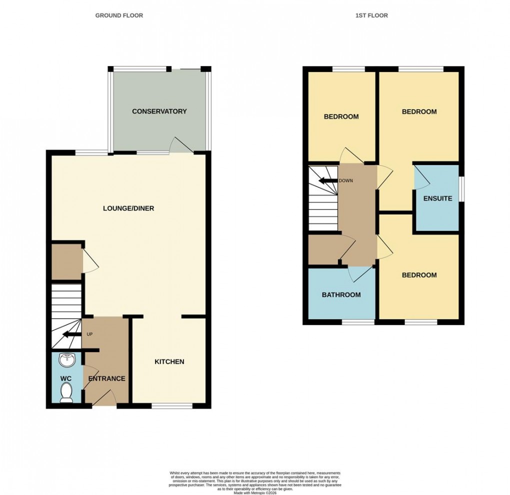 Floorplan for Bowditch Close, Carluddon, St. Austell