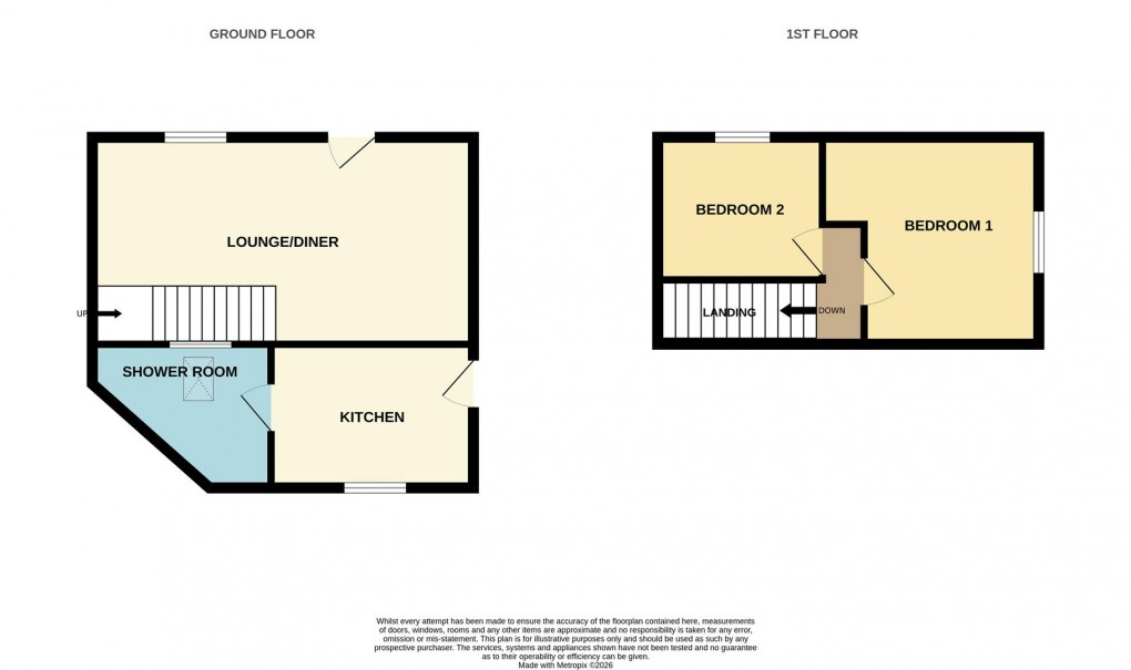 Floorplan for Gullys Lane, St. Dennis, St. Austell