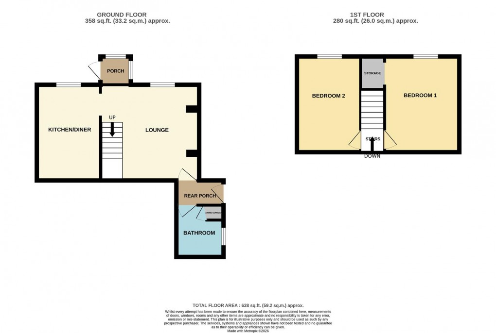 Floorplan for Carloggas, St. Austell