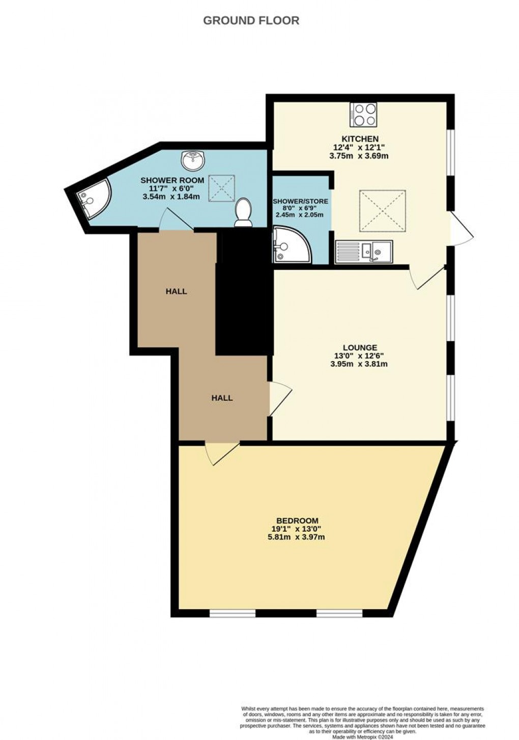 Floorplan for Bridge Street, St. Blazey, Par