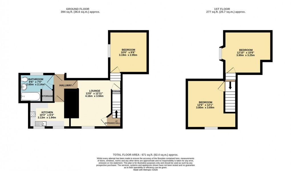 Floorplan for Wesley Place, St. Austell