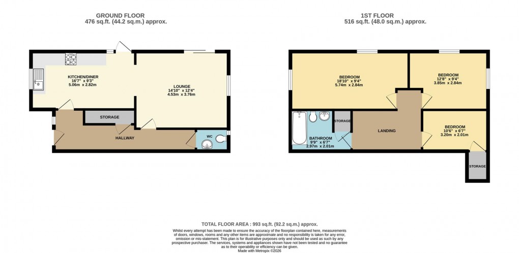 Floorplan for Union Hill, Tregolls Road, Truro